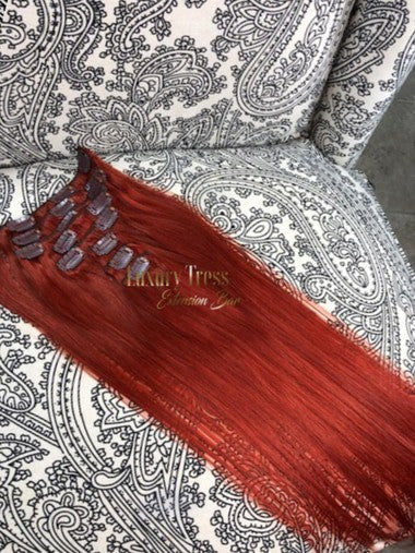 Luxury Clip-Ins Hair Extension #1B/BURGUNDY Mixer