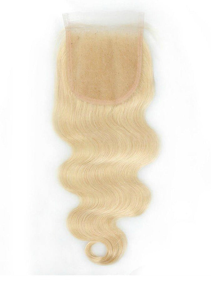 White Russian /Body Wave Blonde Lace Closure 4x4