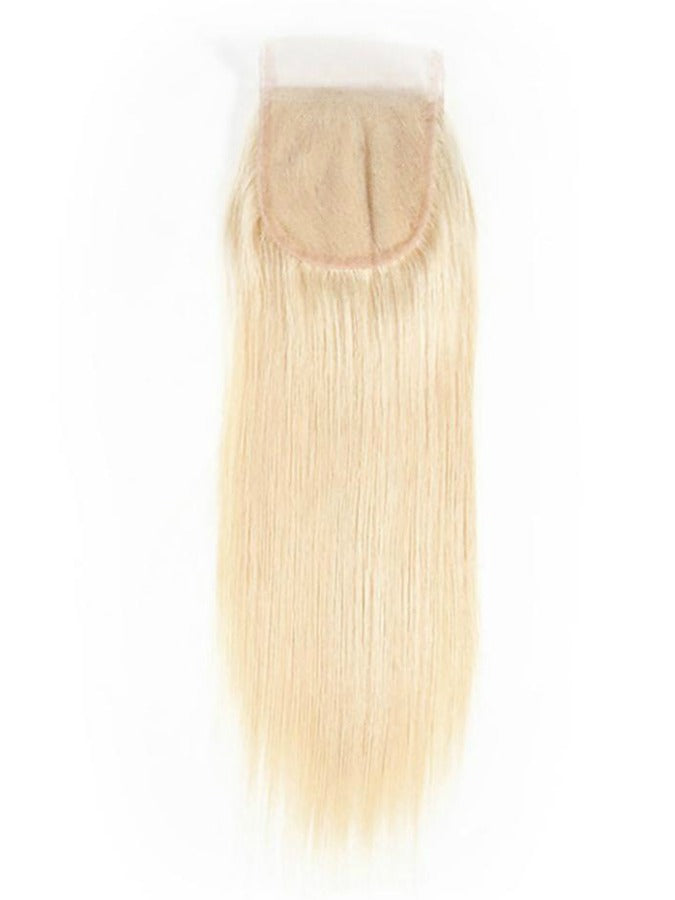 White Russian /Straight Blonde Lace Closure 5x5