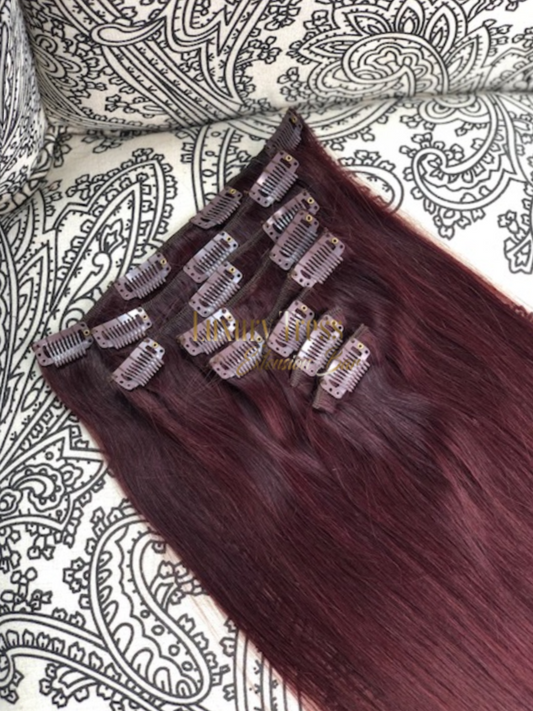 Luxury Clip-Ins Hair Extension #99J Halle Berry