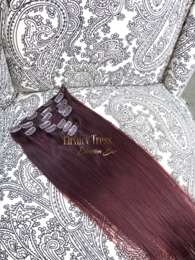 Luxury Clip-Ins Hair Extension #99J Halle Berry