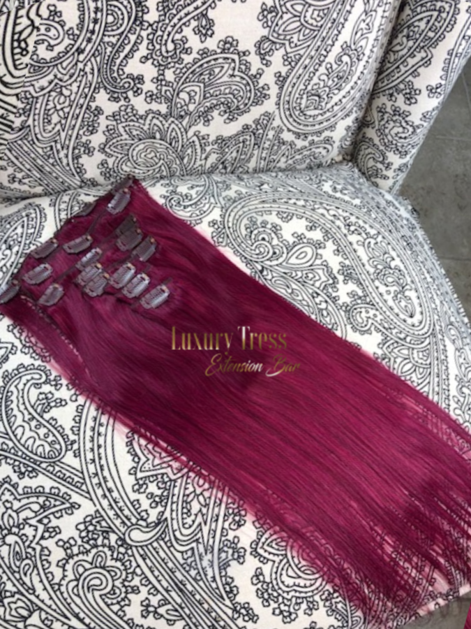 Luxury Clip-Ins Hair Extension #BURGUNDY