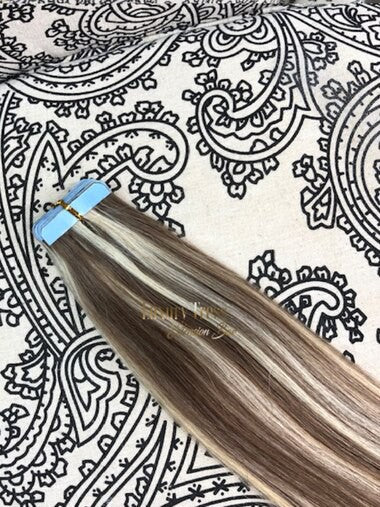 Luxury Tape-Ins Hair Extension #8/613 Ash Mixer