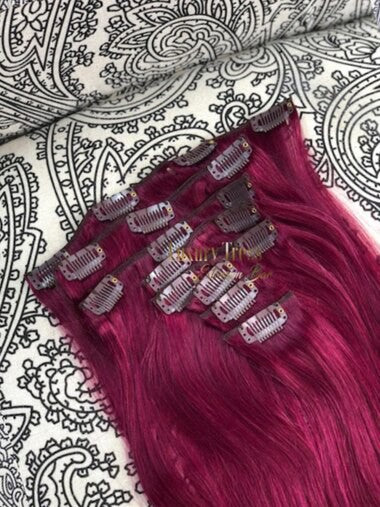 Luxury Clip-Ins Hair Extension #BURGANDY