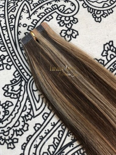 Luxury Tape-Ins Hair Extension #4/27 Brown Mixer