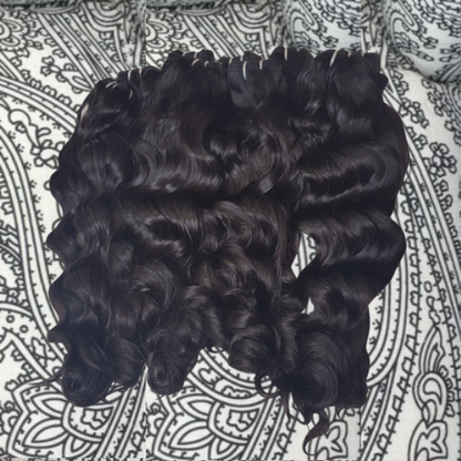 Fine Wine Natural Wave Indian Temple Hair Bundles