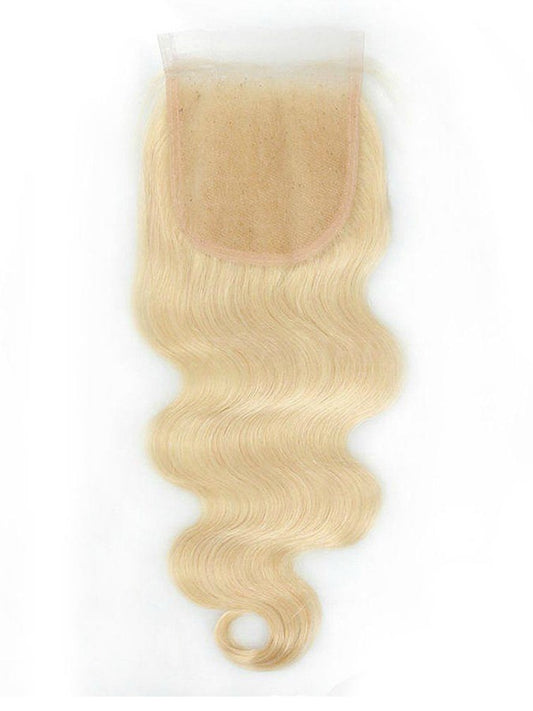 White Russian /Body Wave Blonde Lace Closure 4x4